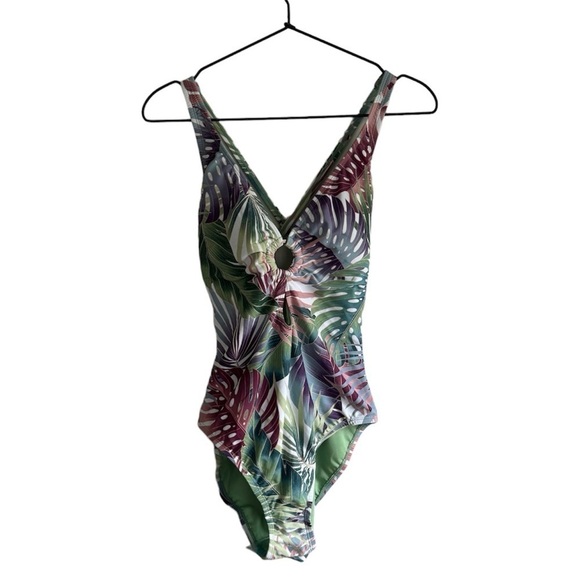 Bleu Rod Beattie Cross Back Keyhole One-Piece 8 Swimsuit - Picture 1 of 10